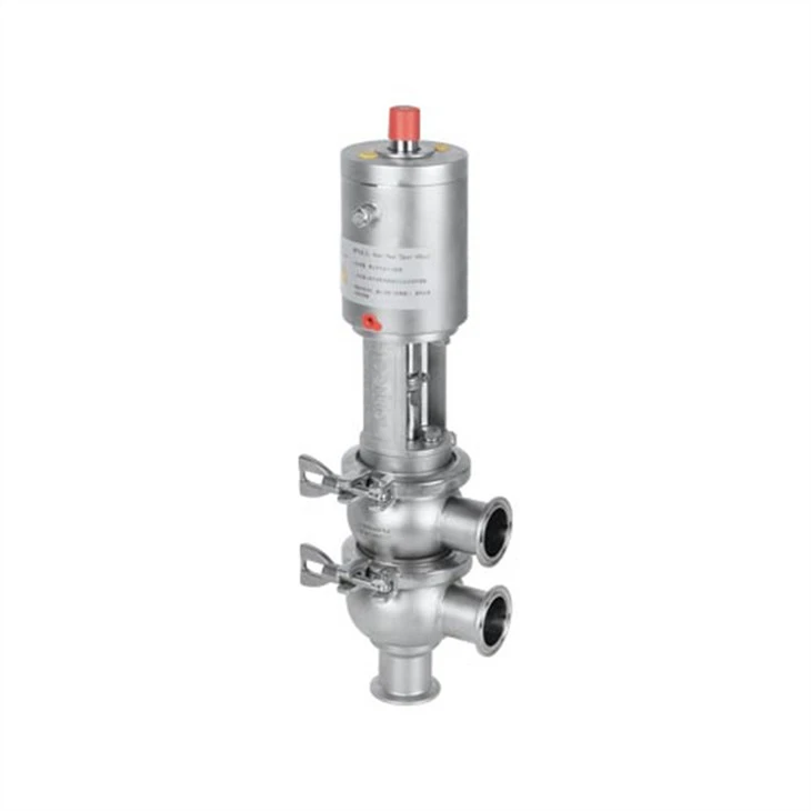 Pneumatic Double Seat Bottom Valve